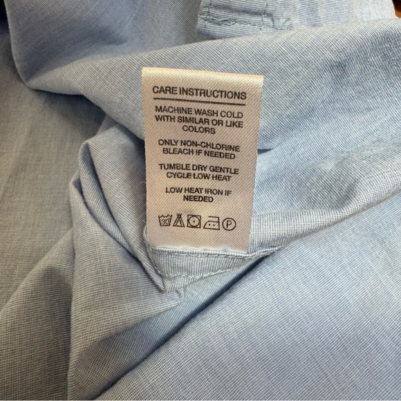 Denim & Flower Ricky Singh Short Sleeve Button Down Shirt Blue Size Large - Picture 5 of 8